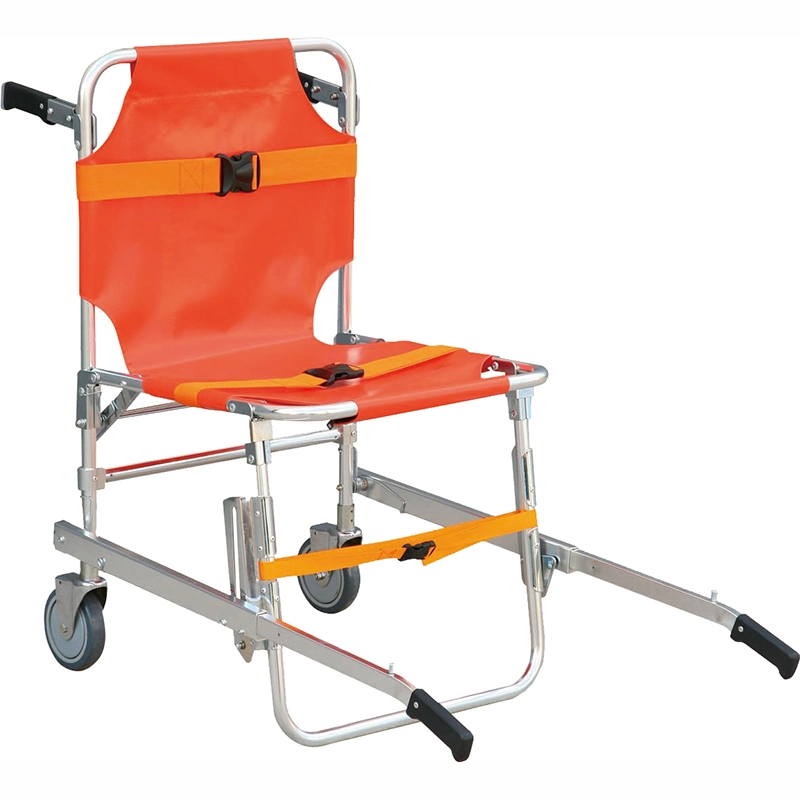 Foldable Emergency Multi-Functional Aluminum Stair Climbing Trolley Medical Stretcher with CE