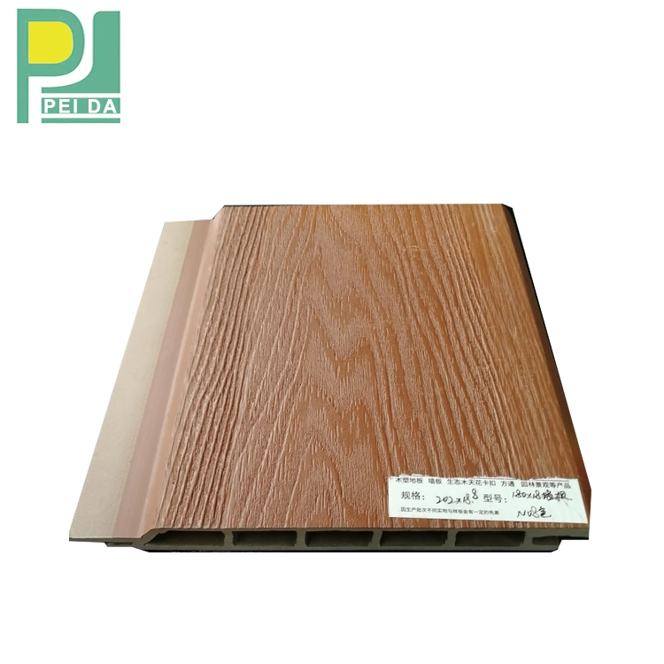 Co-Extrusion impermeable de PVC revestimiento de madera blanca Panel de pared exterior