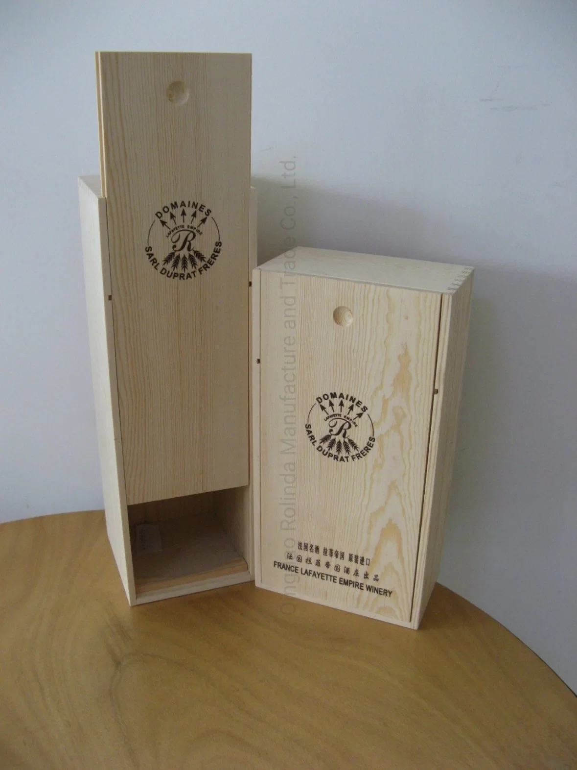 Handmade Promotional High quality/High cost performance Cheap Wooden Wine Box for Sale