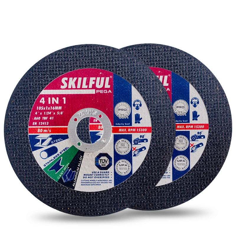 Skilful 105X1X16mm Inox Cutting Discs for Rubber