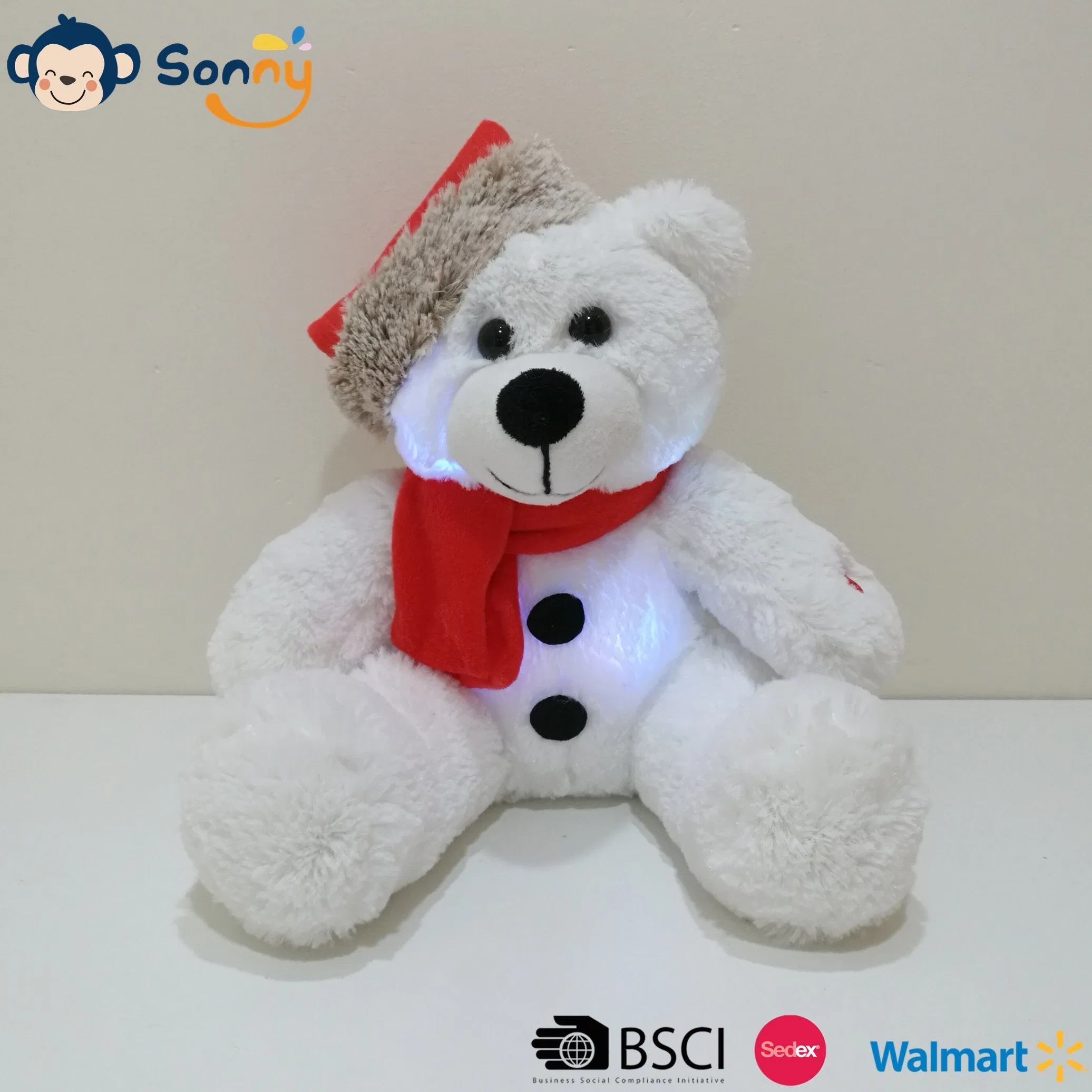 Urso de peluche Musical Lighting para bebé e crianças