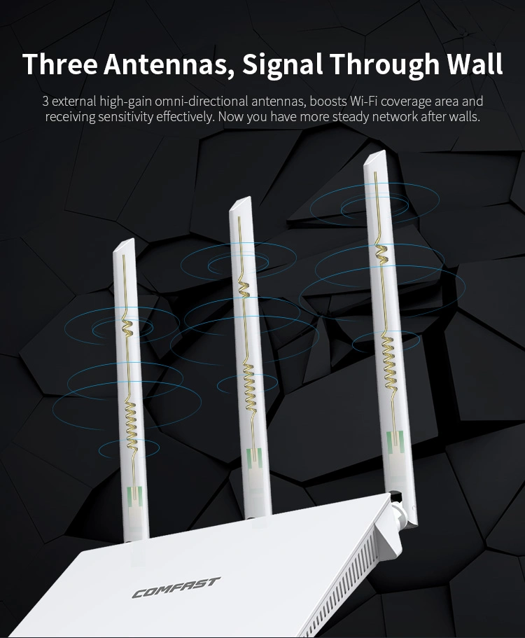 Routeur WiFi à usage domestique 300 Mbit/s Comfast Wr613n V1 OEM ODM 3 antennes routeur sans fil