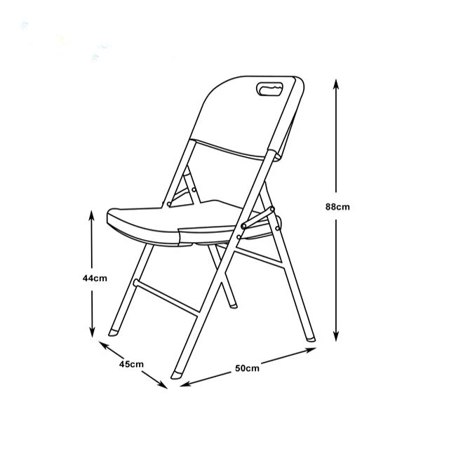 Best Selling Garden Outdoor Event Foldable White Portable Plastic Folding Chair Wholesale/Supplier