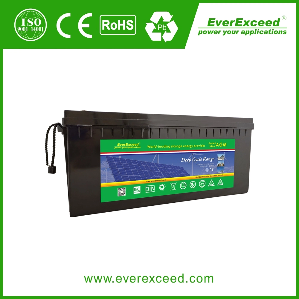 Everexceed 12V150ah Deep Cycle Battery Solar Storage Energy System Battery Marine Electric Scooter Battery Boat Power Bank to Replace AGM Battery