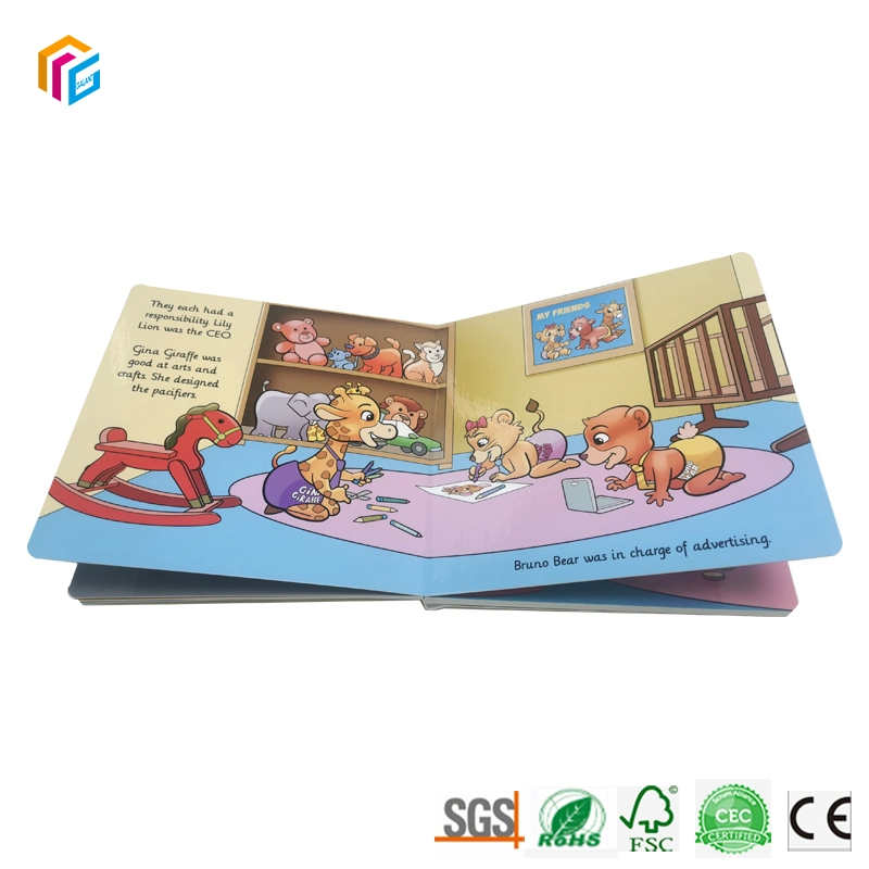 Free Sample Professional Manufacturer Children Kids English Story Cardboard Book Printing Services