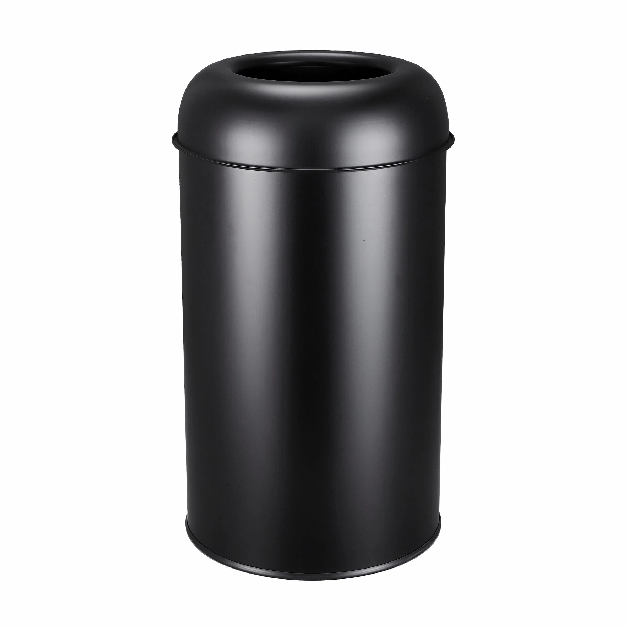 Public 50/65L Stainless Steel Round Open Top Trash Can