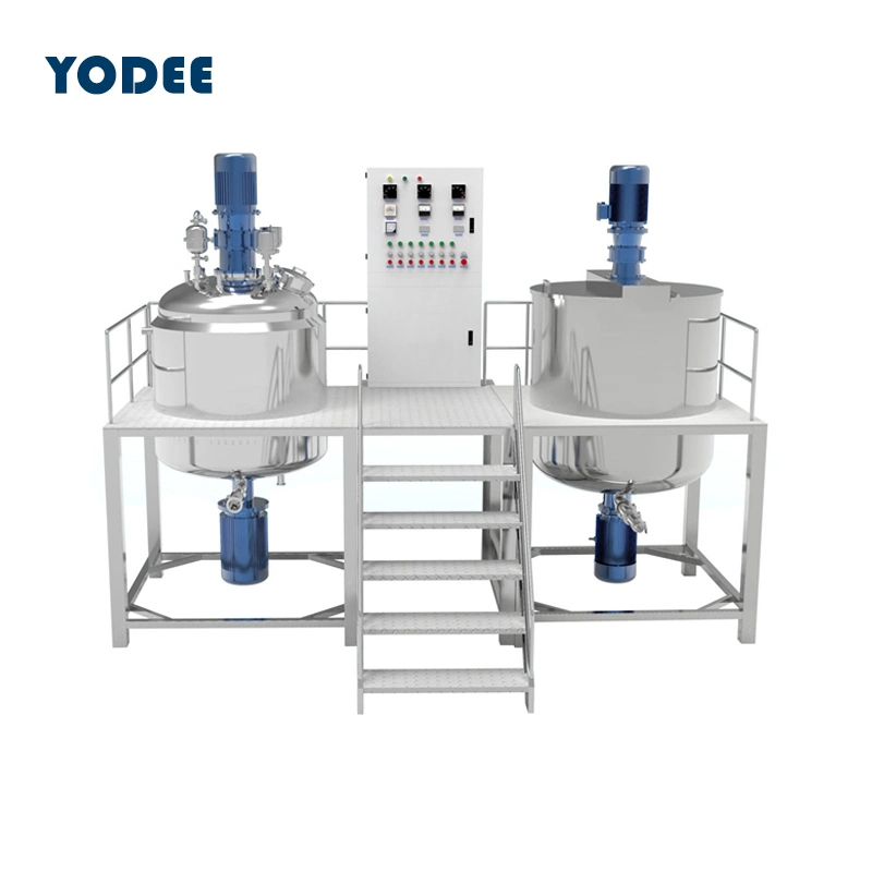 1 toneladas de jabón líquido emulsionante depósito mezclador al vacío de acero inoxidable de alto cizallamiento homogeneizador