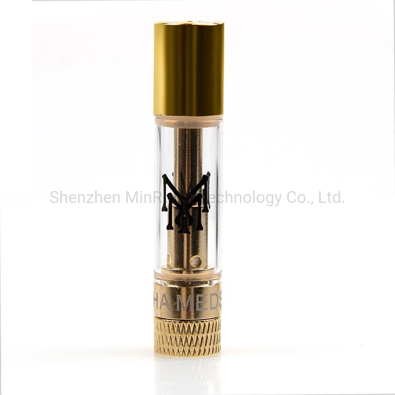 Muha Meds Live Resin Cartridges Atomizers 0.8ml Ceramic Coil Cartridge Round Tip Gold Vape Carts with Holographic Retail Box 510 Thread Battery Pen