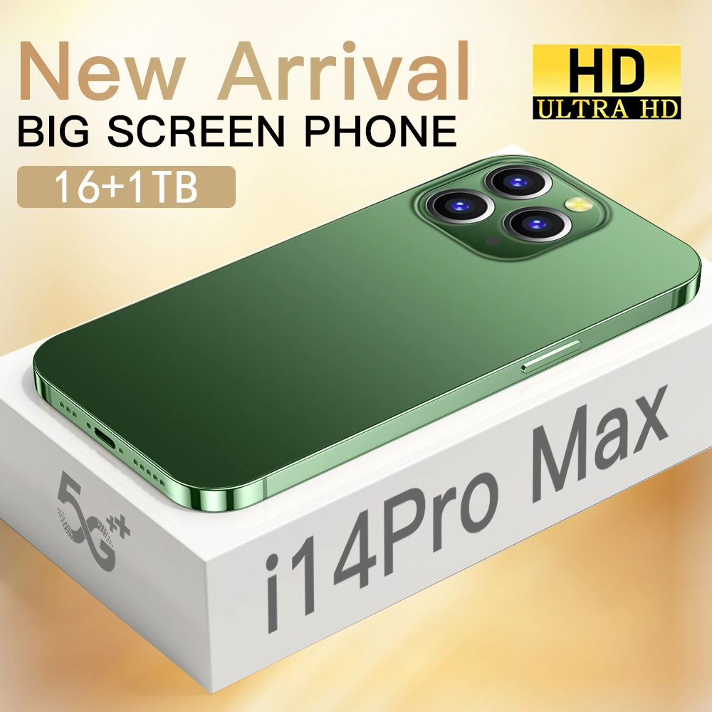 I14 Isla dinámica Global Versión I14 PRO Max precio de fábrica Teléfono móvil inteligente Android 16 +1TB
