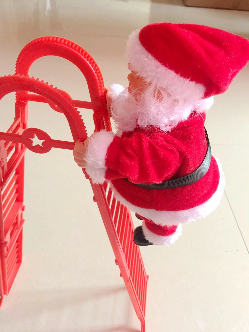 New Chirstmas Promotion Toy Santa Claus Singing and Climbing Ladder