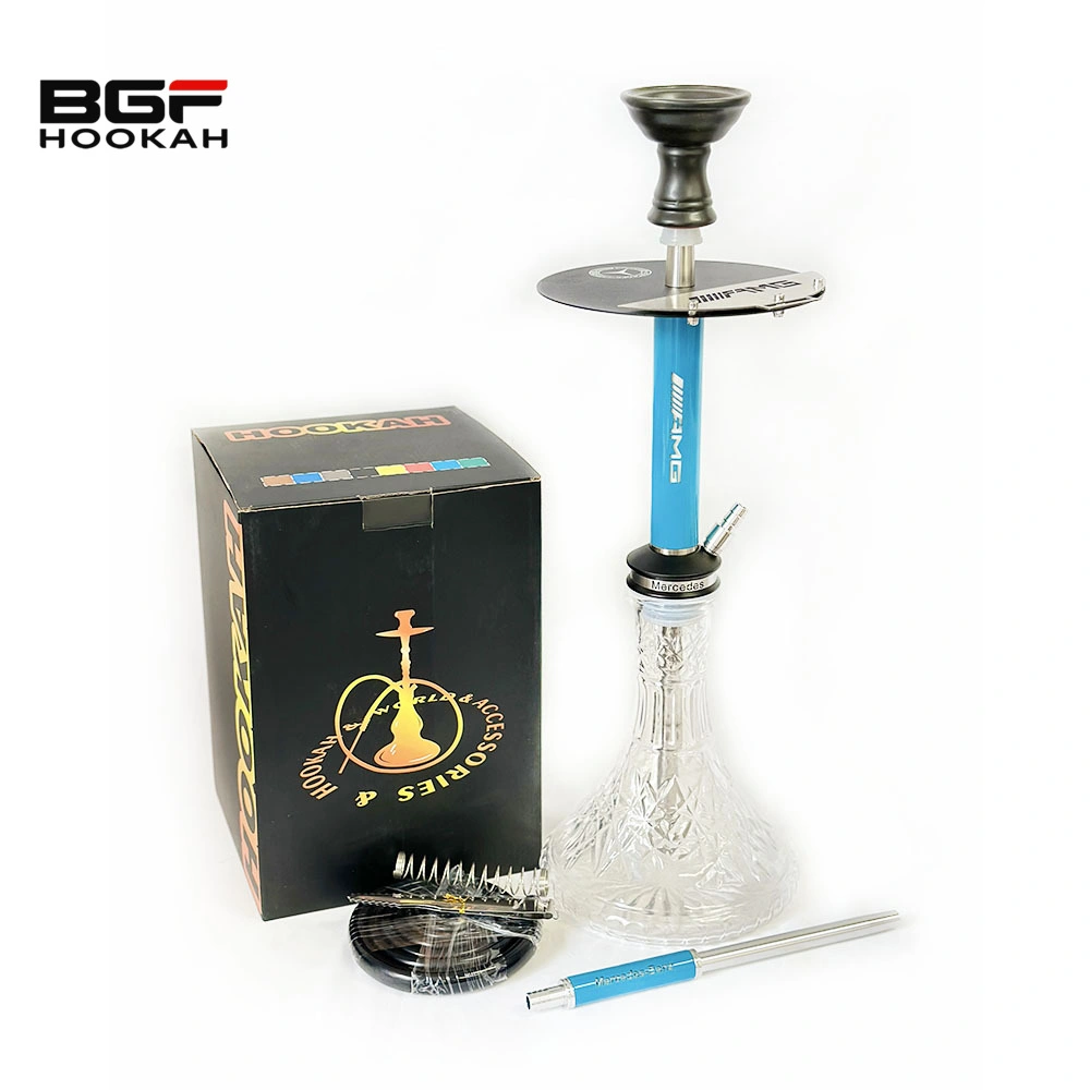 Azul de buena calidad 51cm Geometría AMG Hookah Shisha fumar set Hookah