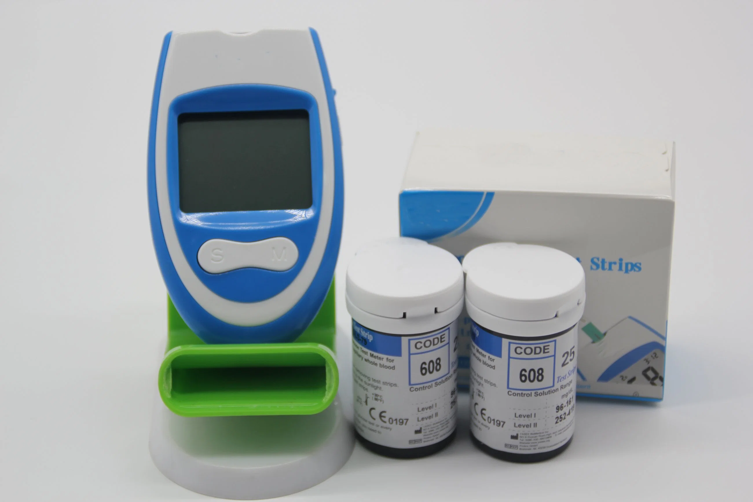 Design Digital Fácil Glucometer Sangue, medidor de glicose tiras de teste em 1 Set com preço barato