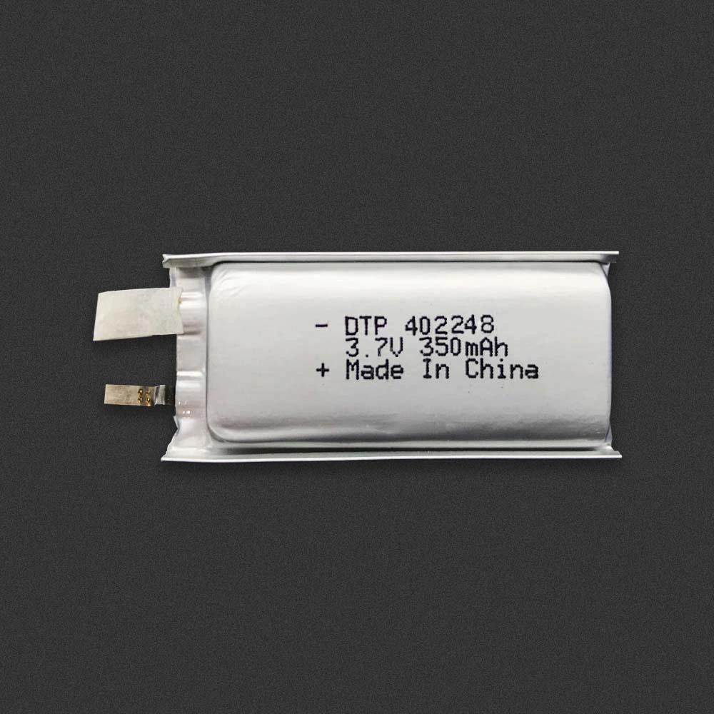 Shenzhen Manufacturer Dtp402248 3.7V 350mAh Thin Battery Cell Lipo Battery