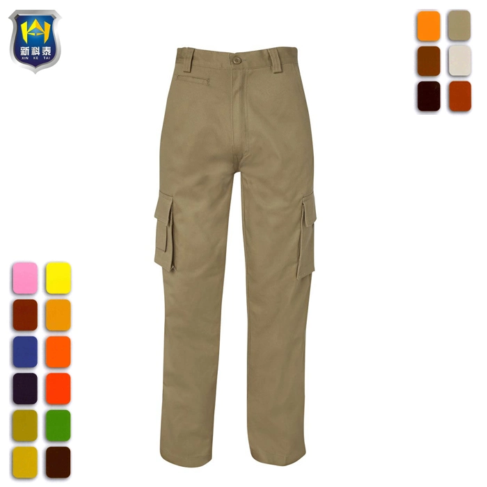 Mens Cotton Pants Tactical Pants with Knee Pocket