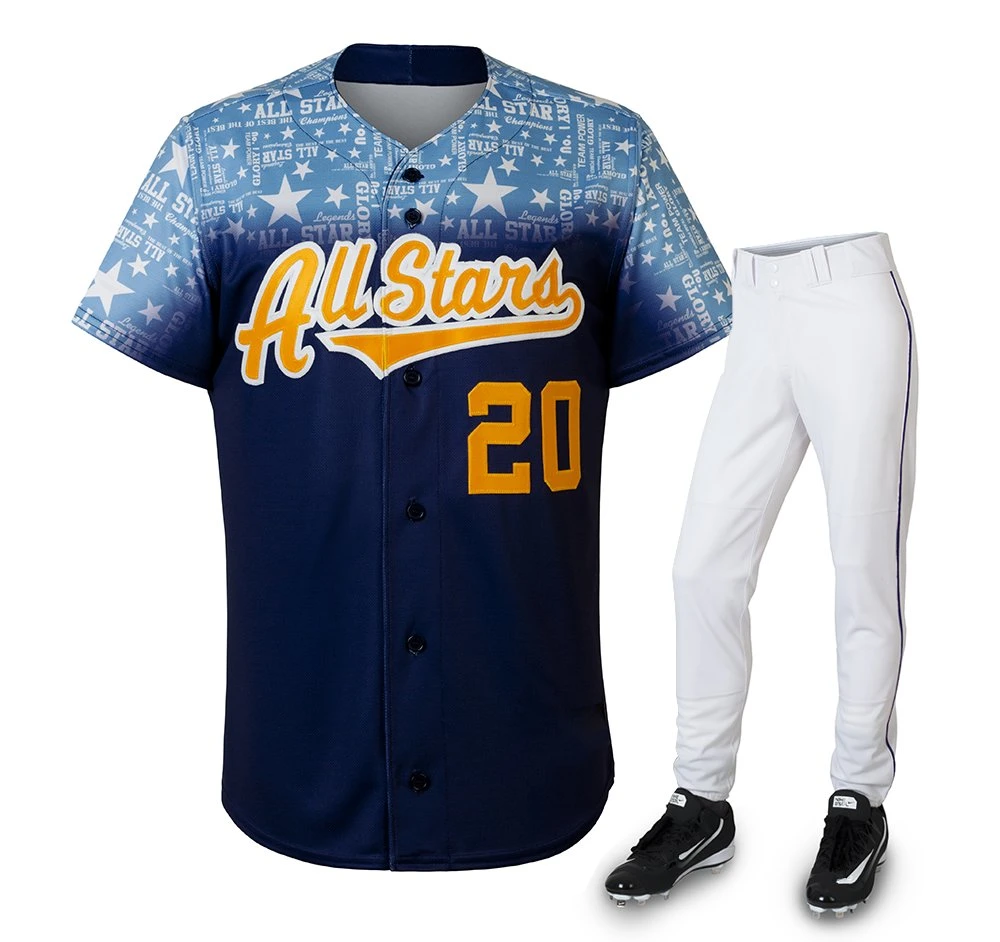 Camisola de basebol de manga curta Sublimation Cheap Blank