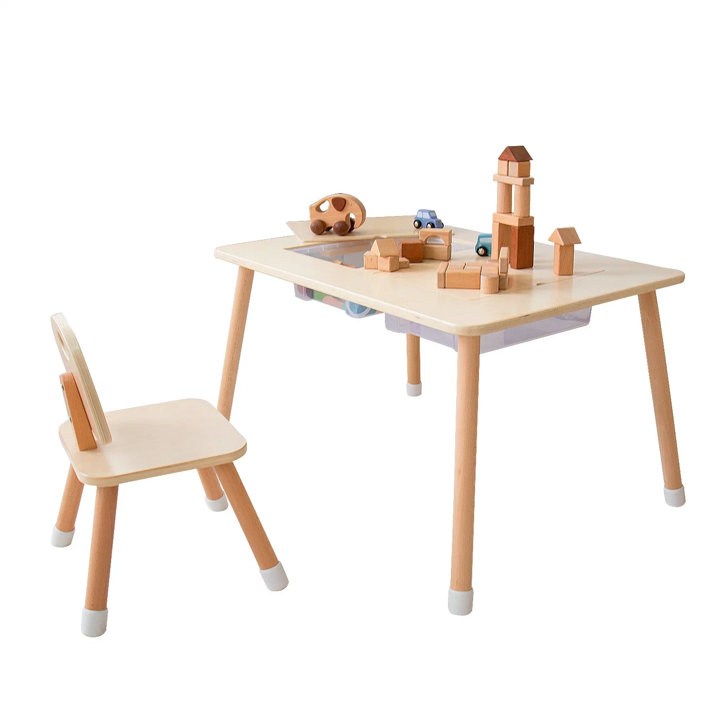 Enfants Les enfants en bois Meubles de bébé Montessori Tables d'activité