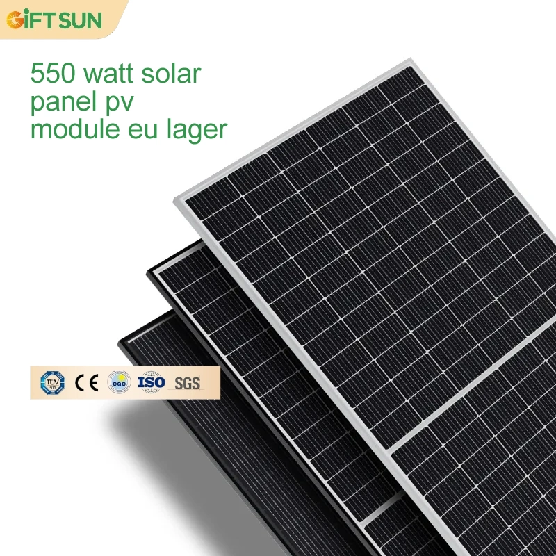 Hot Sale 550 Watt Solar Panel PV Module EU Lager Full Set of Photovoltaic Power Generation System