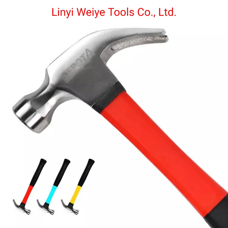 Economy Type Cheaper Claw Hammer with Fibergalss Handle