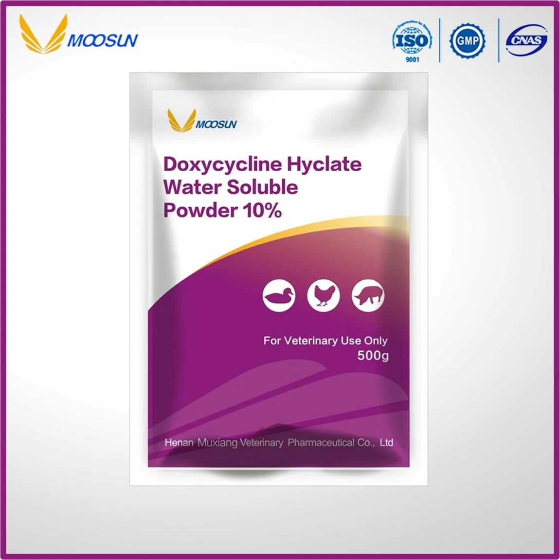 Fabrication de la médecine vétérinaire Levamisole Poudre Soluble de chlorhydrate de 20 % pour les animaux utilisent avec les BPF ISO