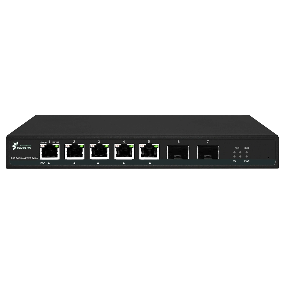 10g Fibre Uplink 5 portas 2,5 g Web Managed PoE Switch