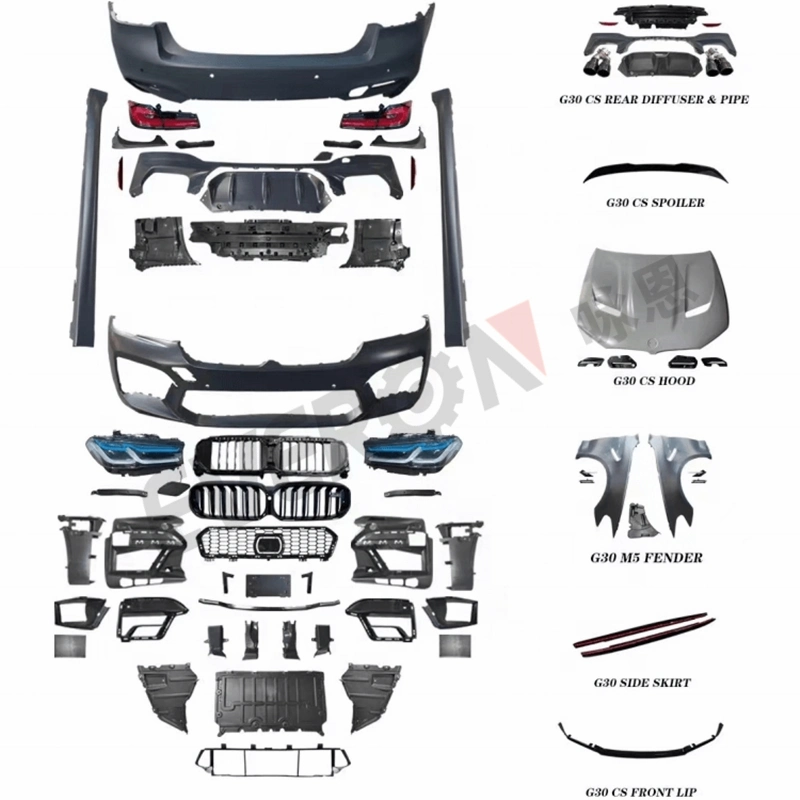 2022 LCI M5 Style Karosserieteile für BMW 5 Serie G30 G38 mit Auto Stoßfänger Scheinwerfer Schlussleuchten Seitenschürzen Diffusor