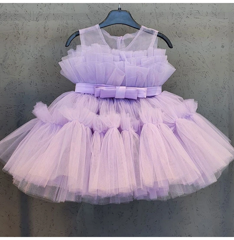 Girls Wear Wedding Dress Puffy Girls Party Garment Baby Ball Gown Sleeveless Gown 7 Colors