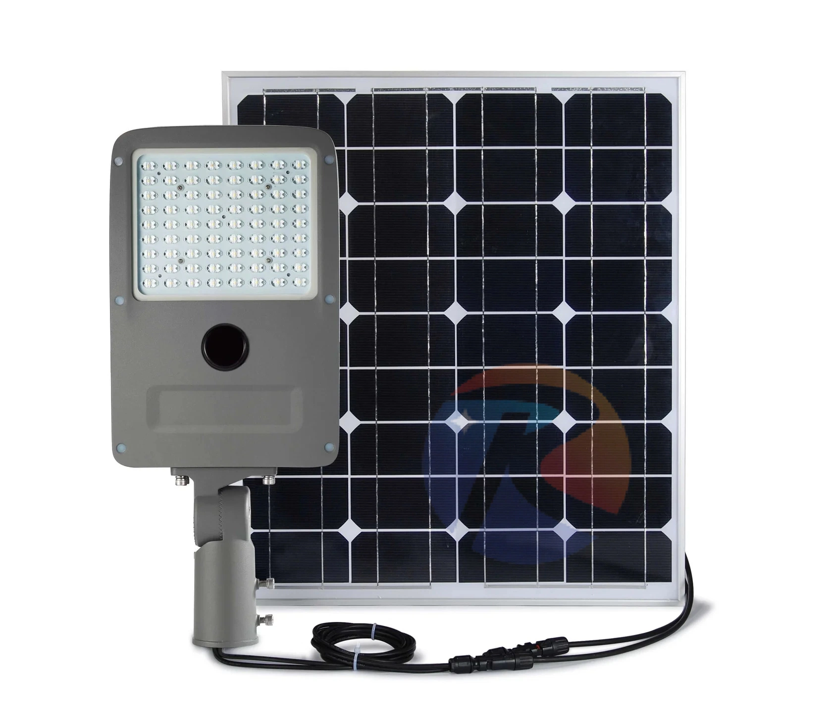 60W LED Solar Street Light Set - 6000K - IP67 Rated W/ 110W Solar Panel - CRI >80 - 12h+ Battery Life