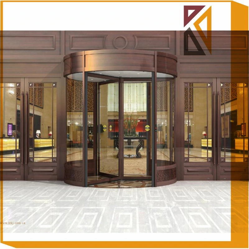 Luxury 4 Wings Automatic Revolving Door for Big Entrance with Emergency Stop