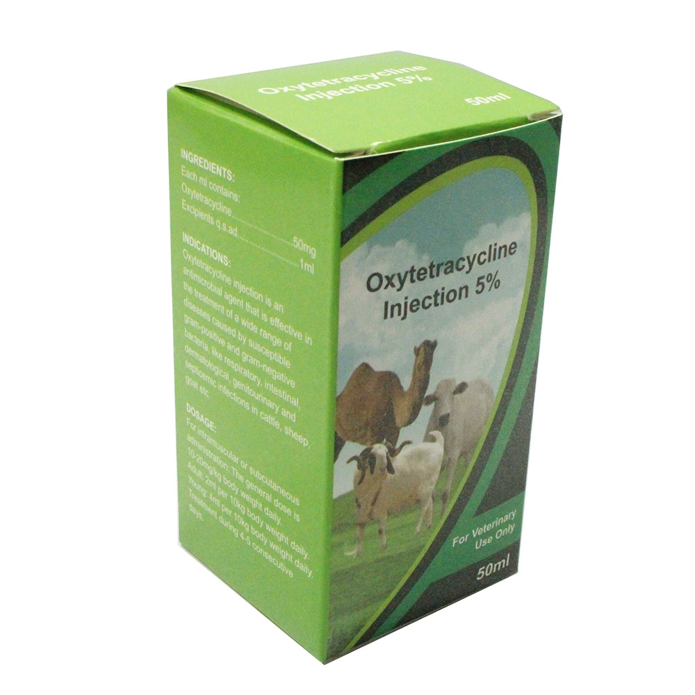 GMP Certified Veterinary Oxytetracycline Injection 5% 50ml for Livestock Farm Cattle Sheep Pig Goat Horse