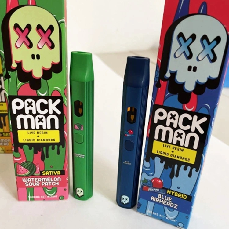 Prix de gros le plus récent Packman Vapes Live résine Flavors Pack Man Stylo Vape jetable 2 grammes