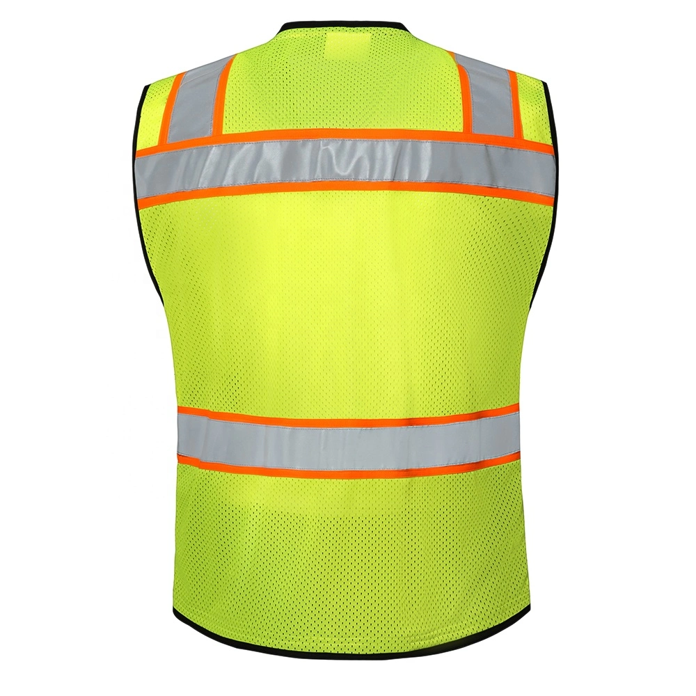 Safety Class 2 Surveyors Yellow Hi Vis Vest Reflective ANSI Two Tone Security Running Hi Vis Vest