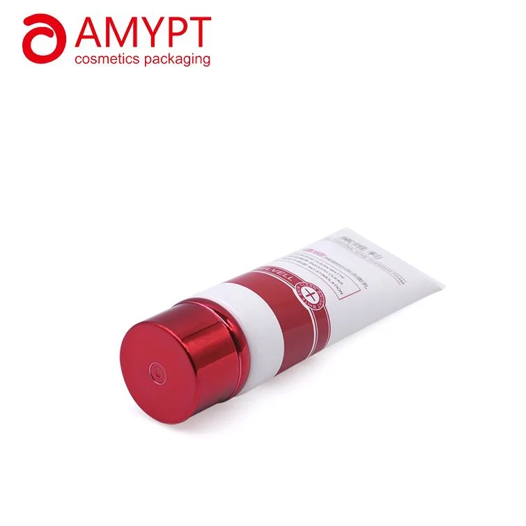 Red Shampoo Soft Tube Packaging Cosmetic Plastic Tube Custom Pattern Container