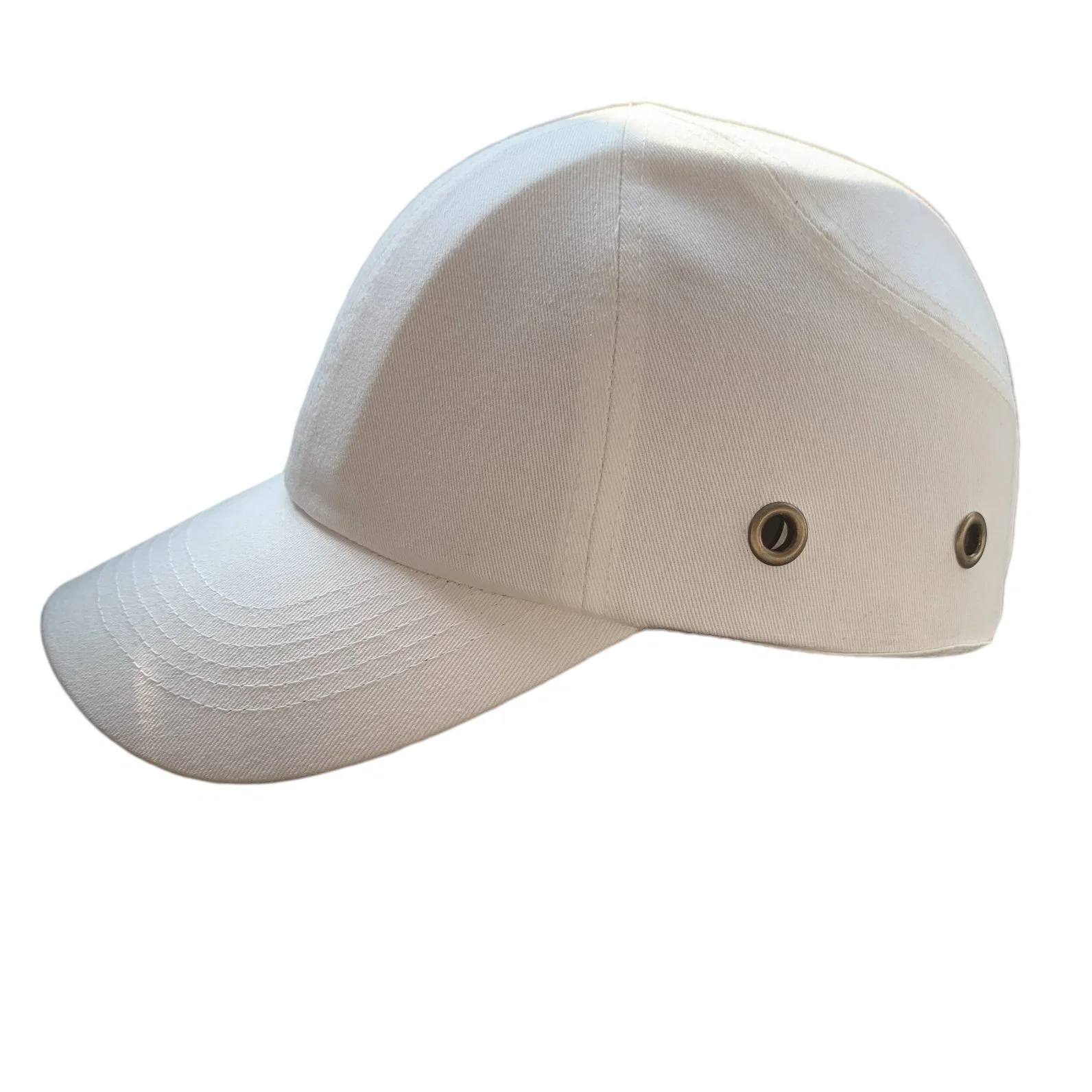 Gorra de seguridad ligera con borde plano Protector de cabeza de ala plana tapa de cierre / 6 Paneles tapa