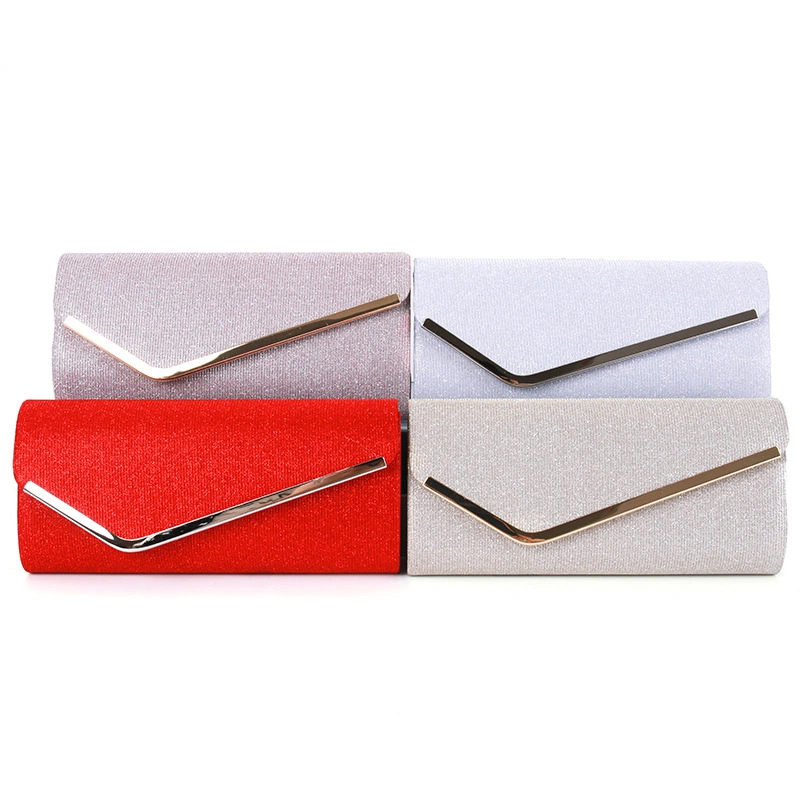 Stylish Women's Dinner Metal Accessories Flip Top Dress Clutch Bag