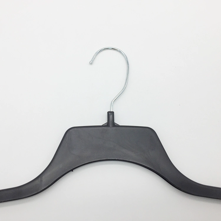 Plastic Top Cloth Hanger for Adult Garment Clothes with Metal Hook and Anti-Slip on Shoulder