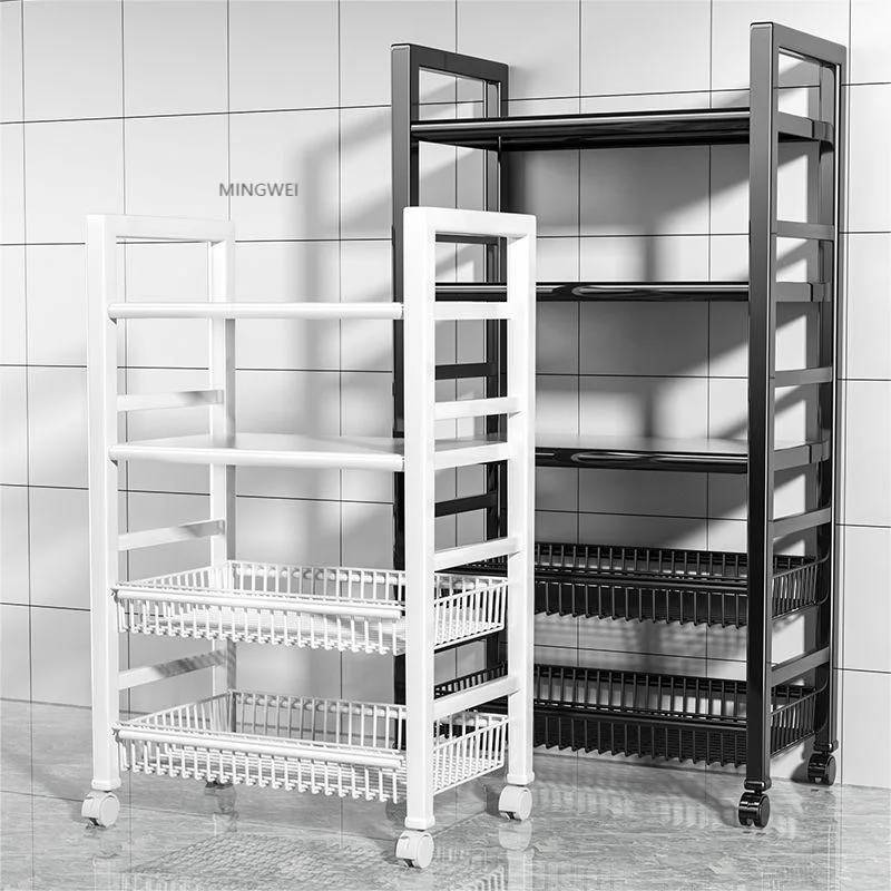 Mingwei Stainless Steel Tile Line Storage Vegetable Kitchen Floor Display Rack Clothing Storage Rack