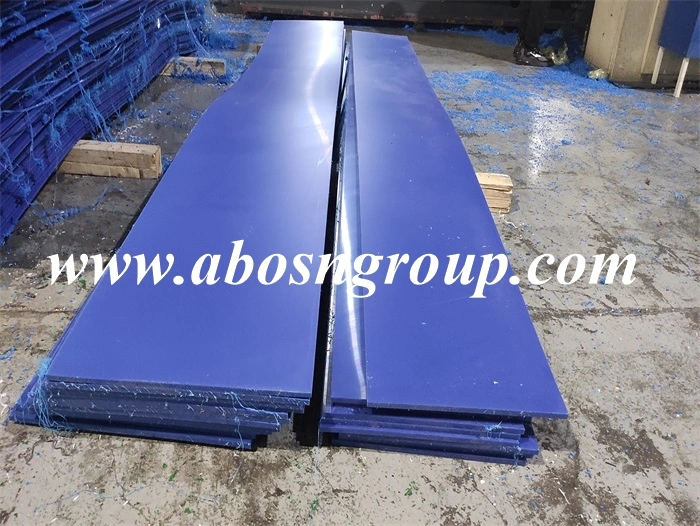 Customized Polyethylene Blue PE500 Sheet Strips 26mm Thick for Sale