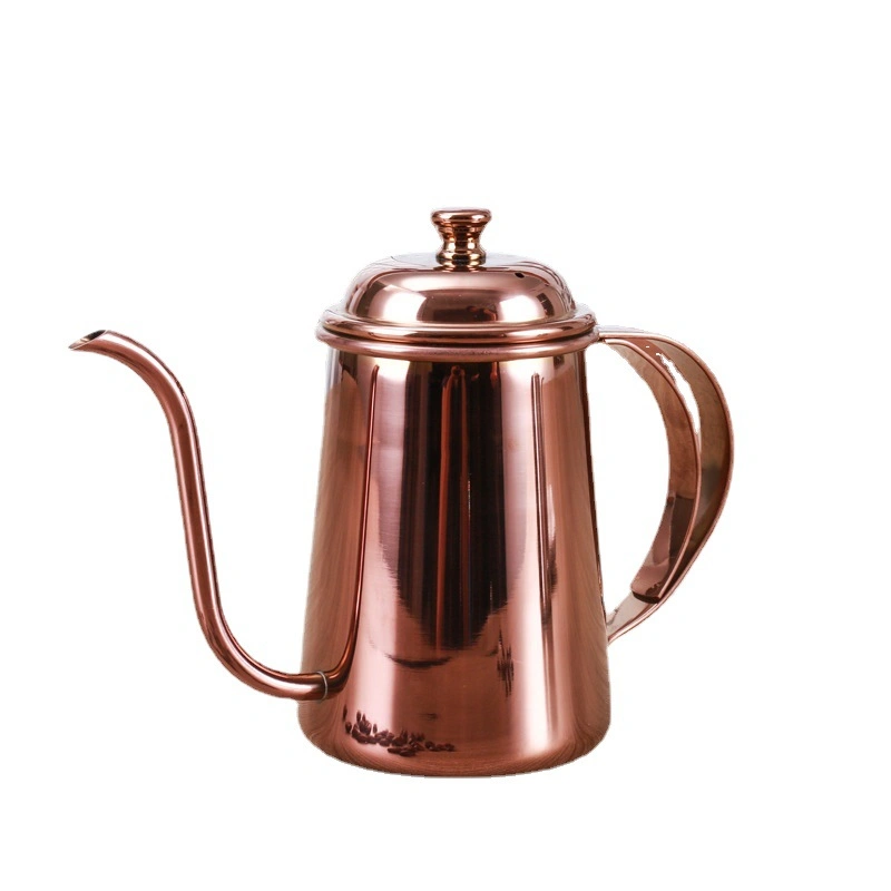 650ml Stainless Steel Manual Pour Over Hand Drip Pot Pour Over Coffee Kettle Turkish Coffee Pot with Lid