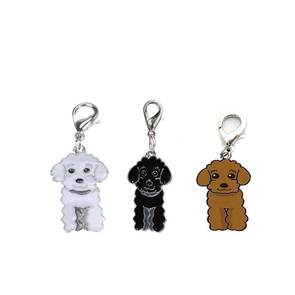 Metal Key Chains Custom Hard Soft Enamel Keychains Cute Bone Dog Collar Charm Diamond Keychain Dog Paw