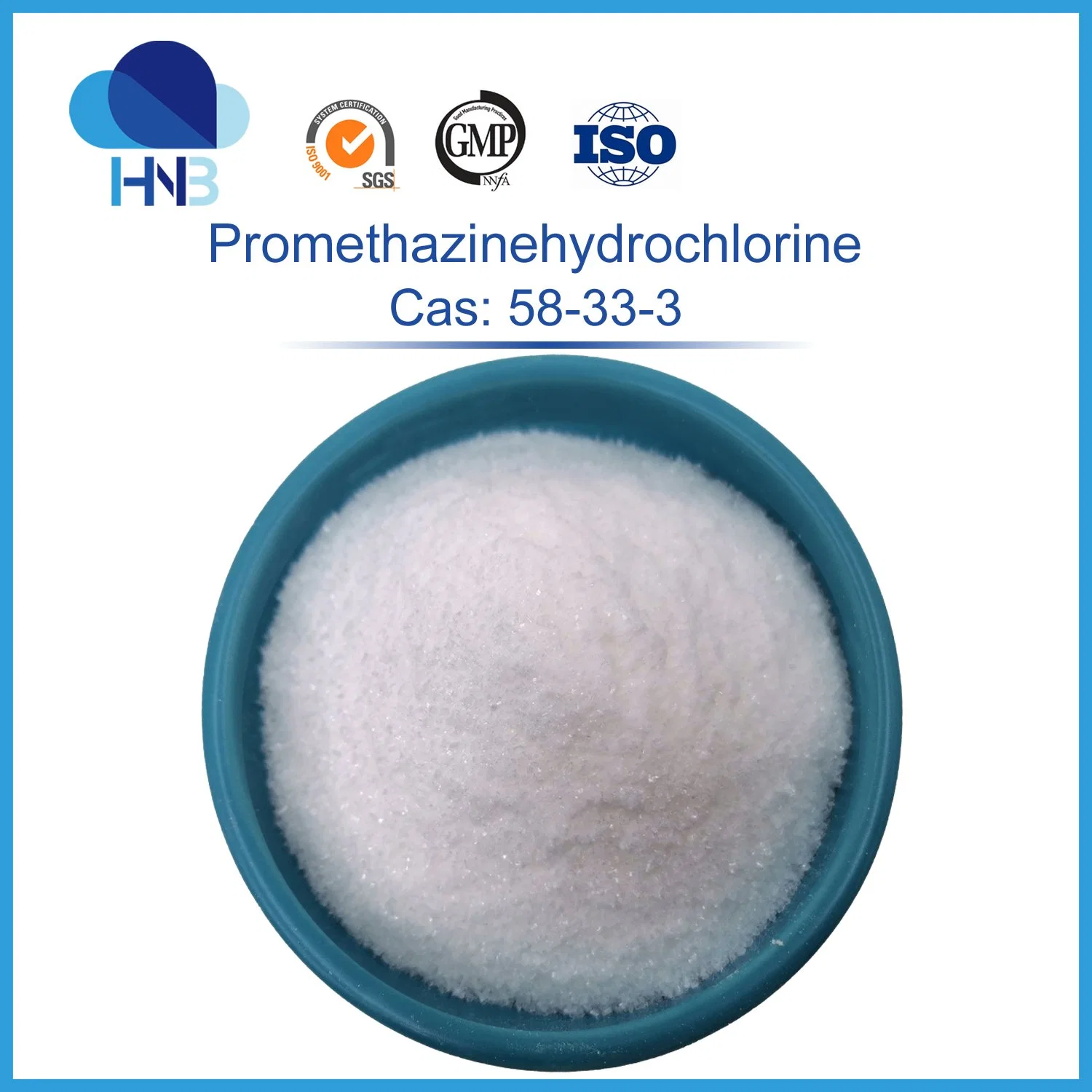 GMP Factory Pharma Promethazine Hydroكلوريد CAS 58-33-3 القوة المنتج 99% مسحوق الطاقة