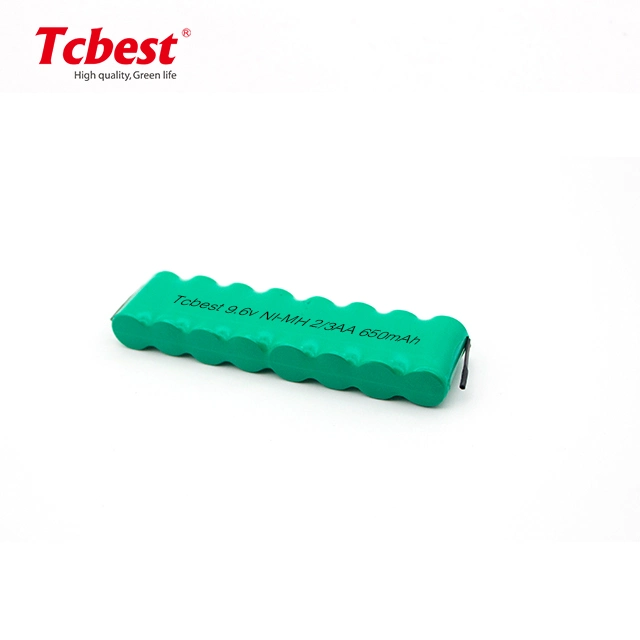 Ni-MH 9.6V Ni-MH 2/3AA 650mAh Rechargeable Battery Pack