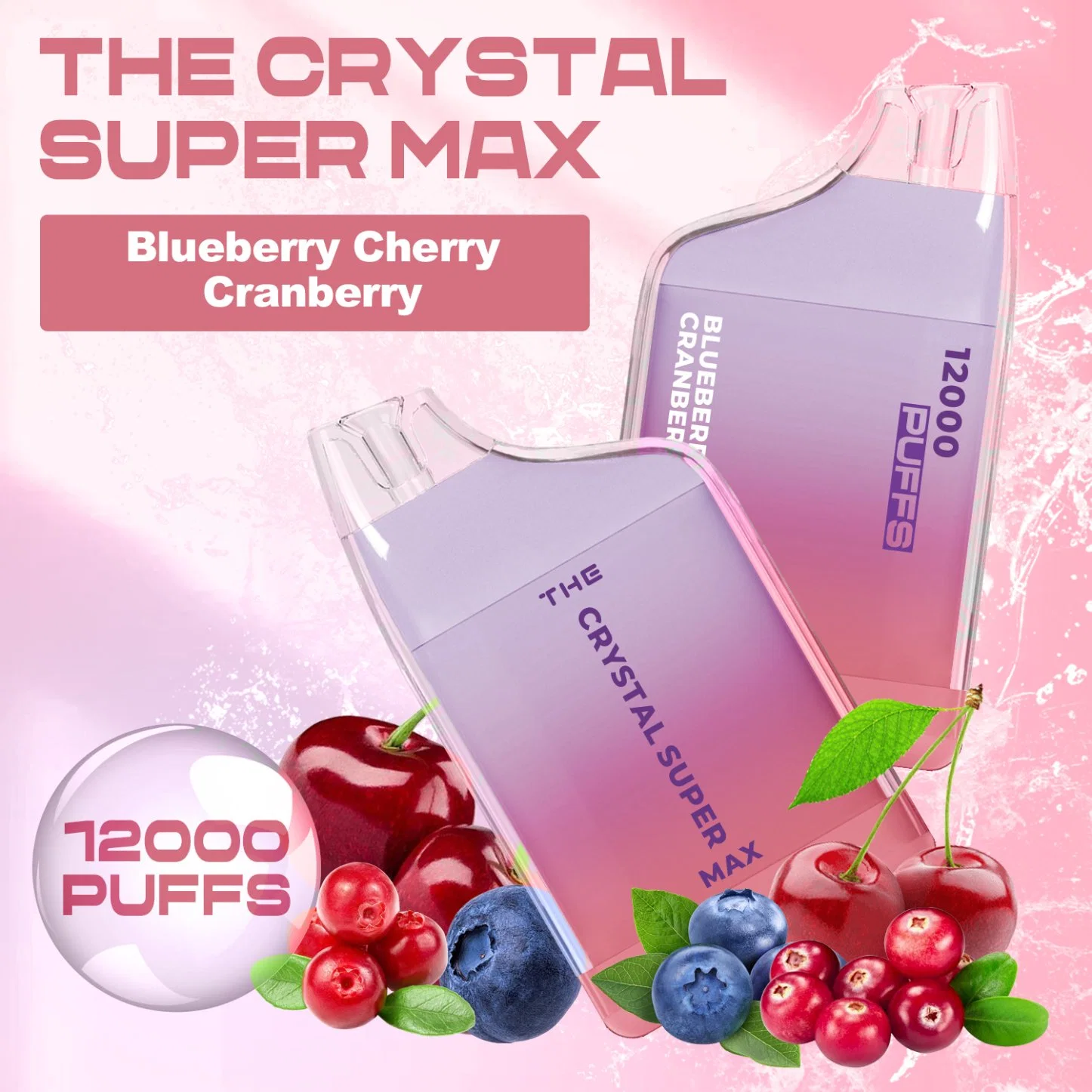 Crystal Super Max 12000puffs Vapes Light 18ml E-Liquid Wholesale/Supplier Disposable/Chargeable Vape Mesh Coil