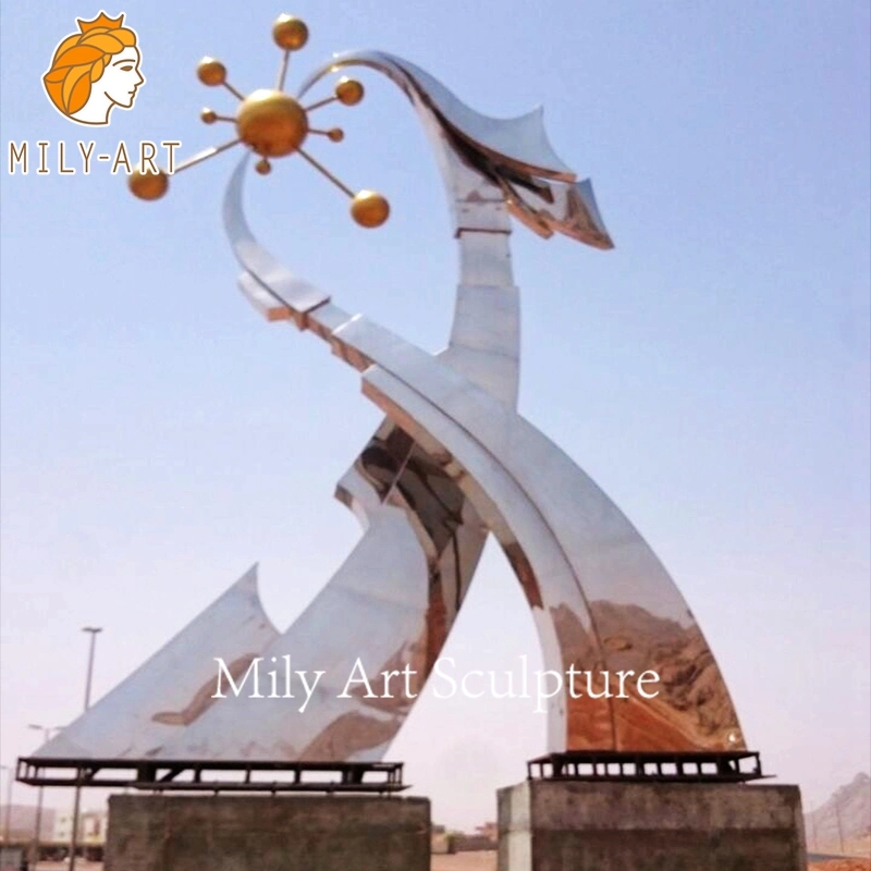 Large Outdoor Metal Abstract Stainless Steel Sculpture for Sale