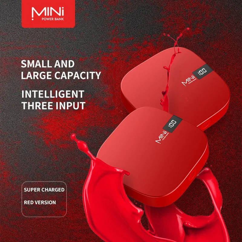 Мобильный источник питания Mini Power Bank 10000 мА с цифровым дисплеем Логотип с возможностью индивидуального использования