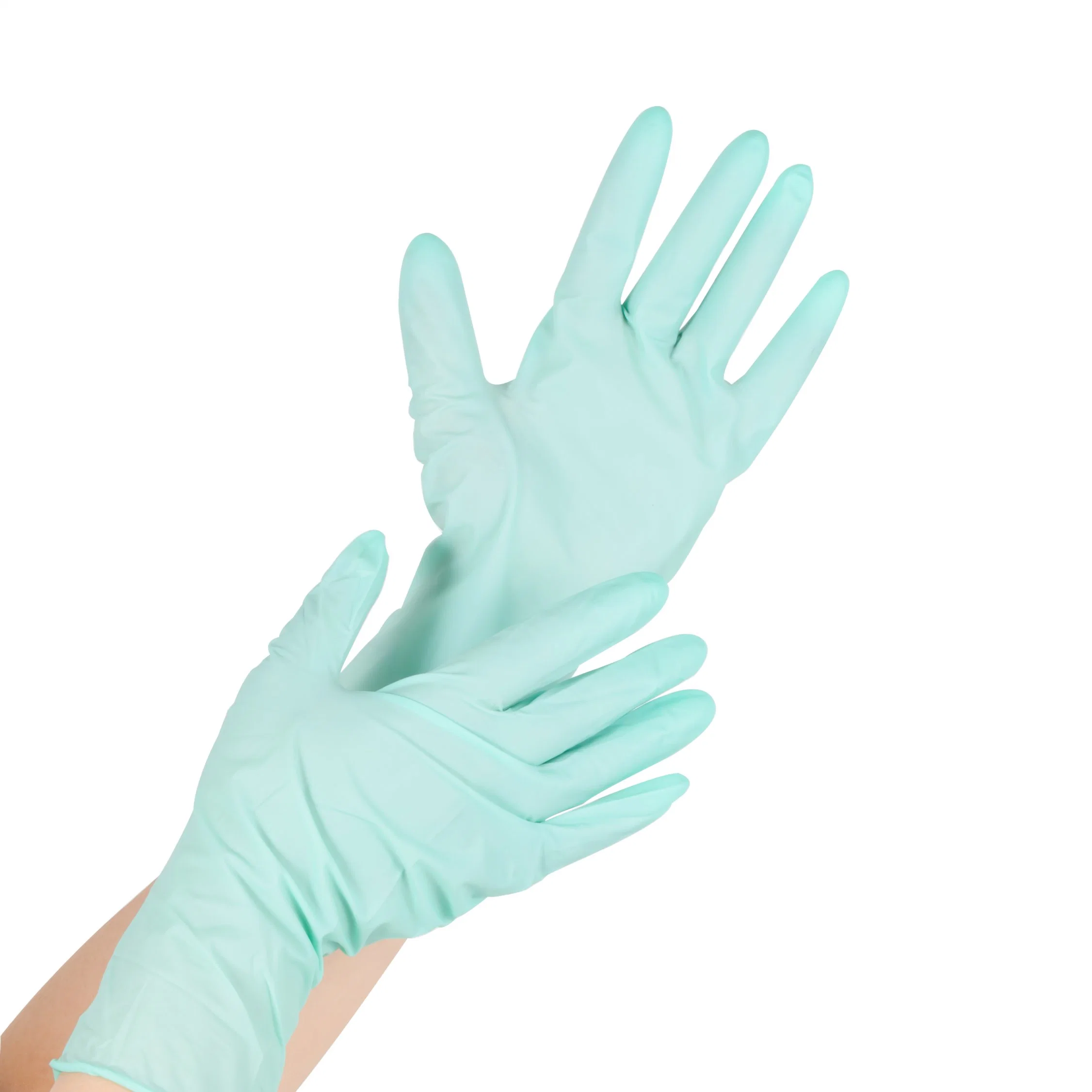 Disposable Medical Examination Light Blue Nitrile Glove