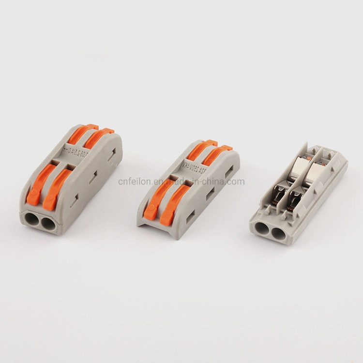 Wire to Wire One Way Conduct L/N DIY Compact Splicing Fast Connector Replace Spl-02p New Development Easy Operation 2way Lever Nut Pct Terminal Block Pct-2-2