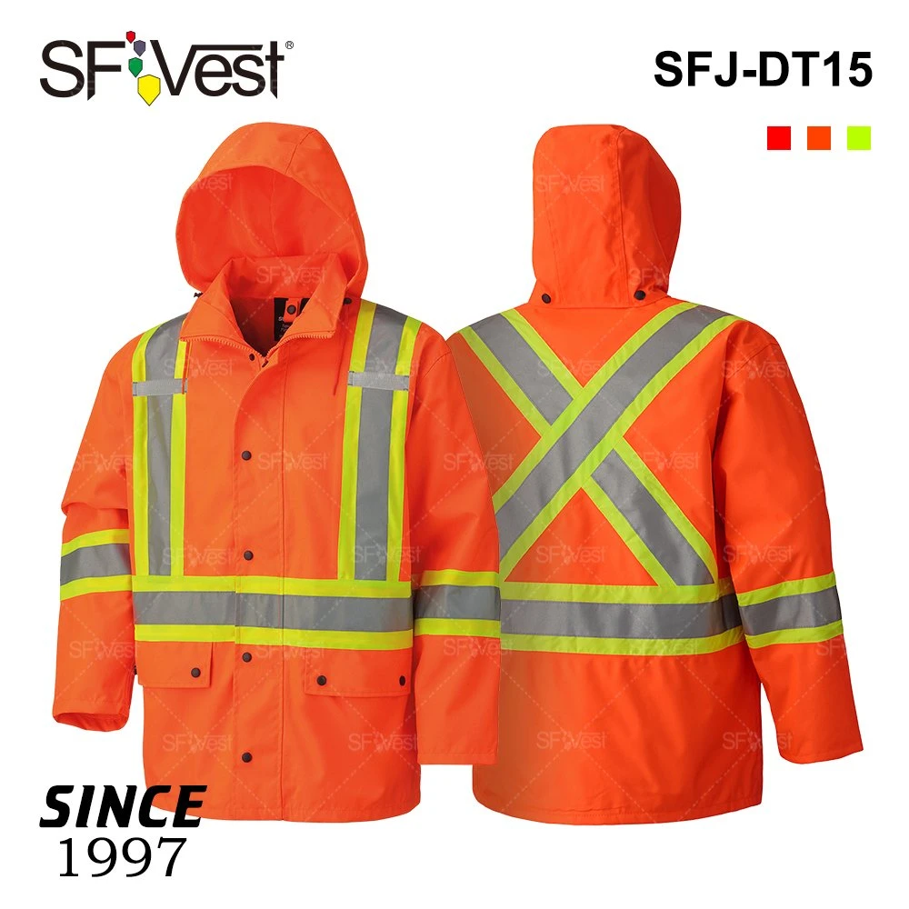 China Wholesale/Supplier hombres Ropa de trabajo del equipo de seguridad chaqueta impermeable reflectante