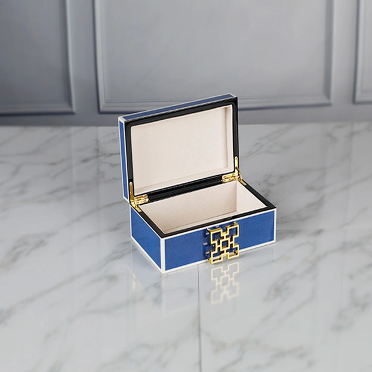 Luxury Gift & Craft Alloy Wooden Craft Jewelry Storage Box Gift Box for Jewelry