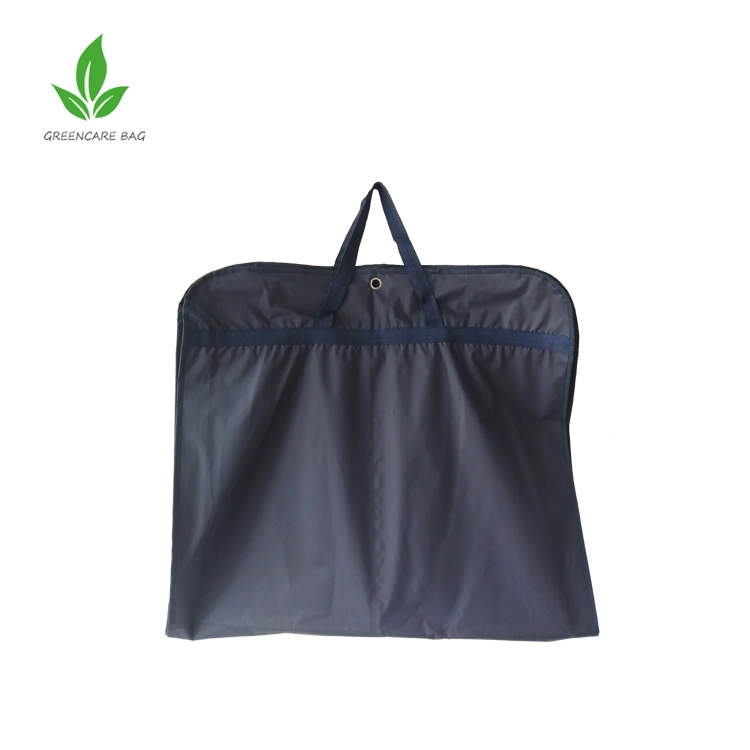 Waterproof Polyester Cloth Hanging Travel Suit Carrier Garment Bag with Logo for Men