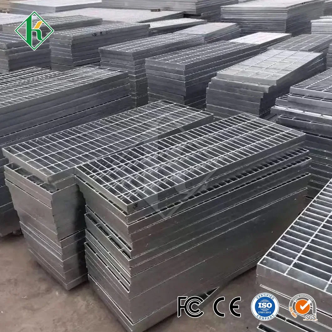 Kaiheng Steel Grating Platform Manufacturer Grating Trench Cover China Trench Drain Steel Middle Slot Ditch Cover